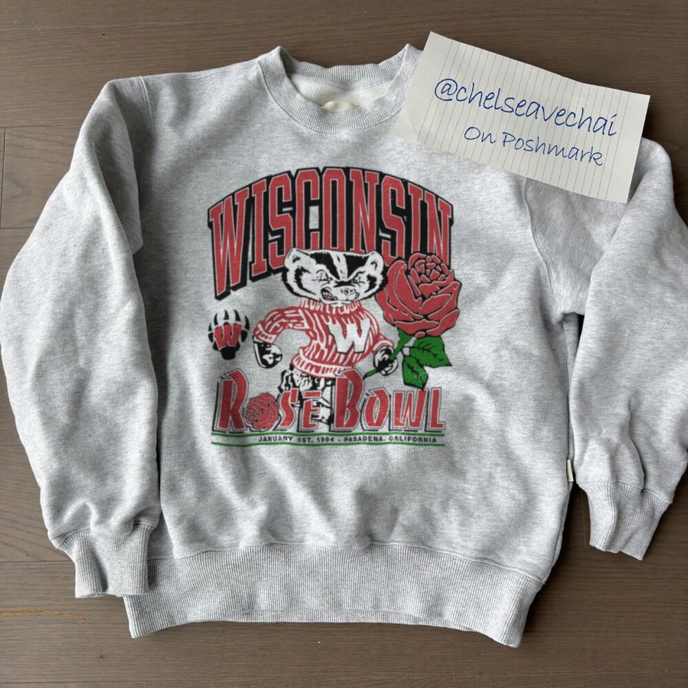 Vintage 1990s Wisconsin Badgers Rose Bowl Sweatshirt, University of Wisconsin